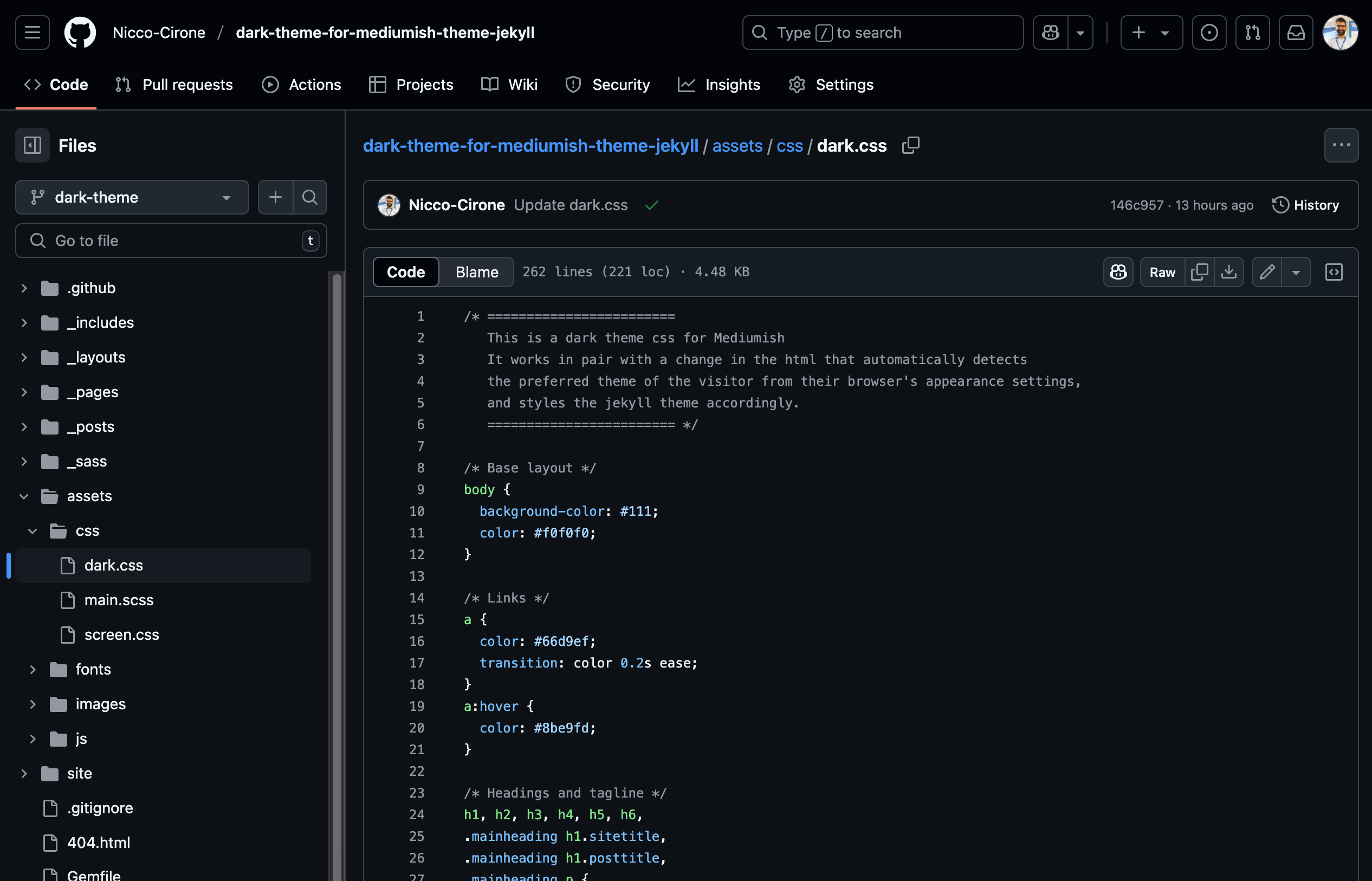 Automated Dark Mode for my Jekyll Theme: My first Github fork